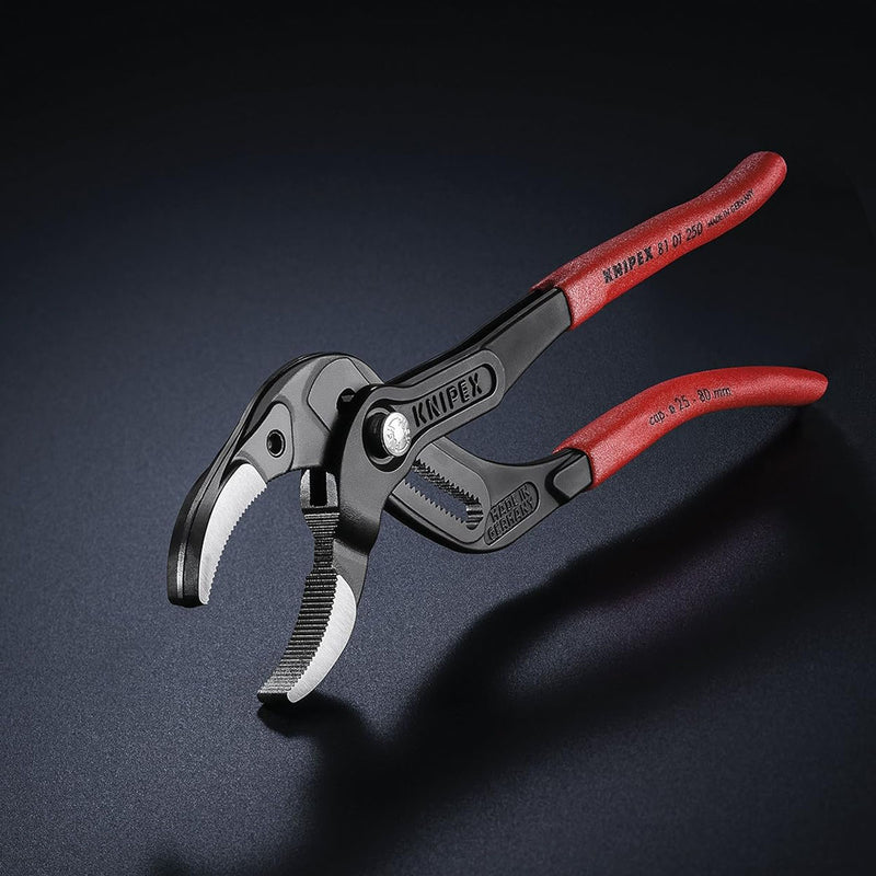 Kìm mỏ quạ, chuyên dùng mở ống Siphon KNIPEX 81 01 250 chiều dài 250mm, mạ đen nhám, tay cầm bọc nhựa chống trượt