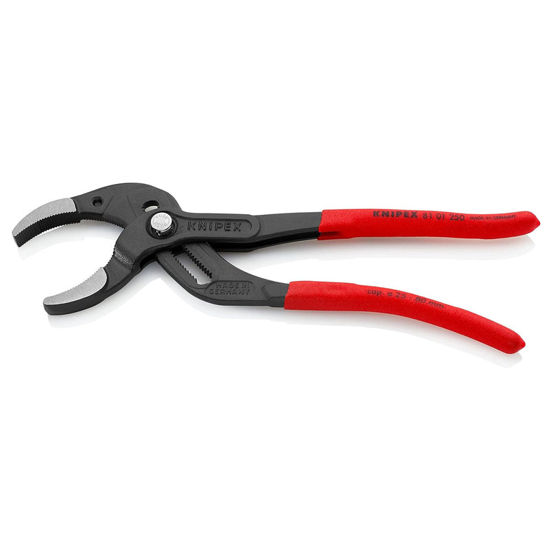 Kìm mỏ quạ, chuyên dùng mở ống Siphon KNIPEX 81 01 250 chiều dài 250mm, mạ đen nhám, tay cầm bọc nhựa chống trượt