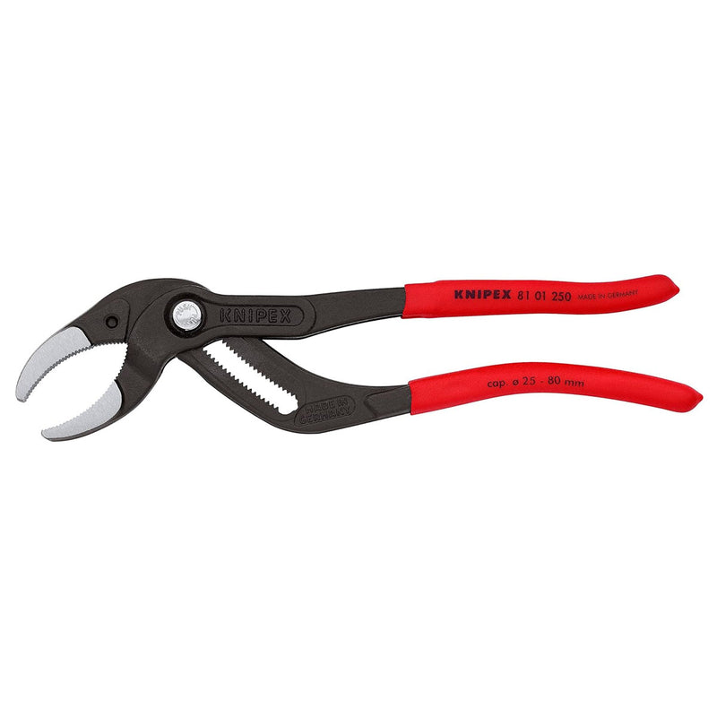 Kìm mỏ quạ, chuyên dùng mở ống Siphon KNIPEX 81 01 250 chiều dài 250mm, mạ đen nhám, tay cầm bọc nhựa chống trượt
