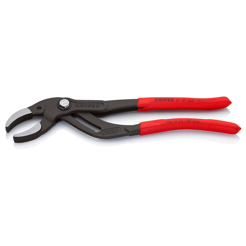 Kìm mỏ quạ, chuyên dùng mở ống Siphon KNIPEX 81 01 250 chiều dài 250mm, mạ đen nhám, tay cầm bọc nhựa chống trượt