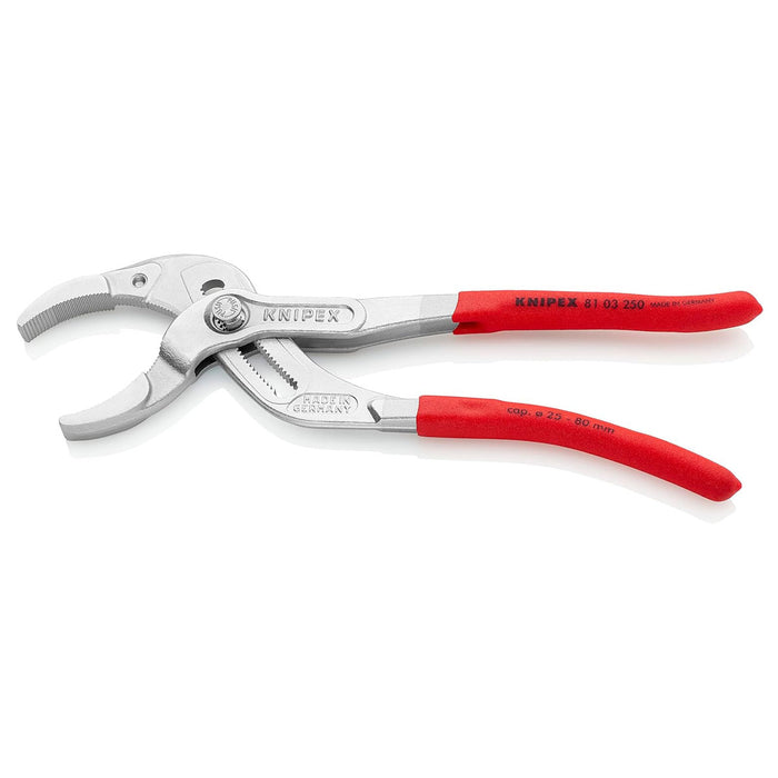 Kìm mỏ quạ, chuyên dùng mở ống Siphon KNIPEX 81 03 250 chiều dài 250mm, mạ Chrome, tay cầm bọc nhựa chống trượt