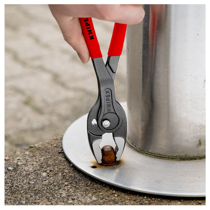 Kìm kẹp chuyên dụng mở ốc gỉ, sét dòng TwinGrip KNIPEX chiều dài từ 150mm - 250mm, mạ đen nhám, tay cầm bọc nhựa kháng dầu mở