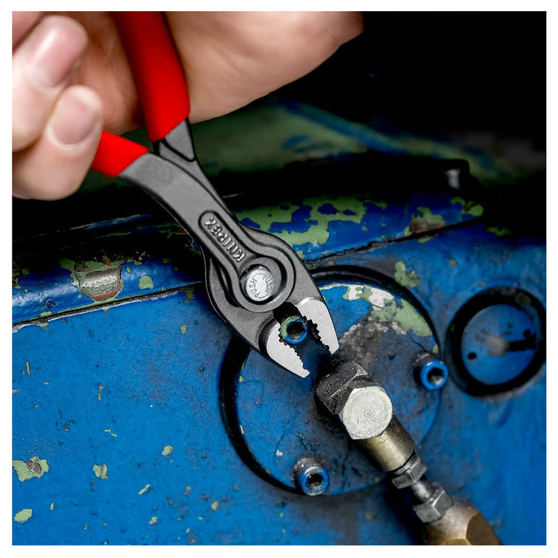 Kìm kẹp chuyên dụng mở ốc gỉ, sét dòng TwinGrip KNIPEX chiều dài từ 150mm - 250mm, mạ đen nhám, tay cầm bọc nhựa kháng dầu mở