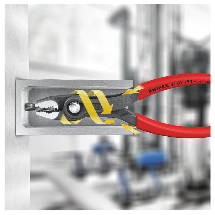 Kìm kẹp chuyên dụng mở ốc gỉ, sét dòng TwinGrip KNIPEX chiều dài từ 150mm - 250mm, mạ đen nhám, tay cầm bọc nhựa kháng dầu mở