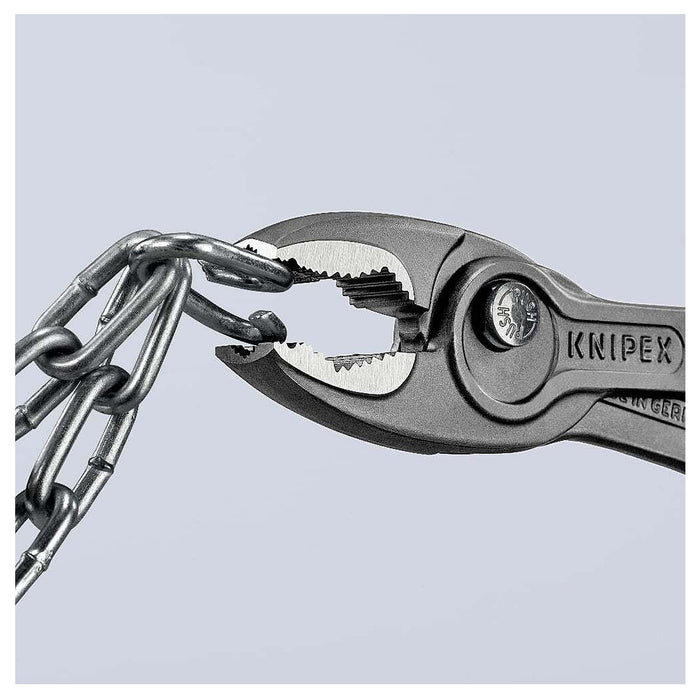 Kìm kẹp chuyên dụng mở ốc gỉ, sét dòng TwinGrip KNIPEX chiều dài từ 150mm - 250mm, mạ đen nhám, tay cầm bọc nhựa kháng dầu mở