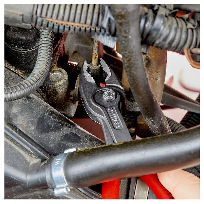 Kìm kẹp chuyên dụng mở ốc gỉ, sét dòng TwinGrip KNIPEX chiều dài từ 150mm - 250mm, mạ đen nhám, tay cầm bọc nhựa kháng dầu mở