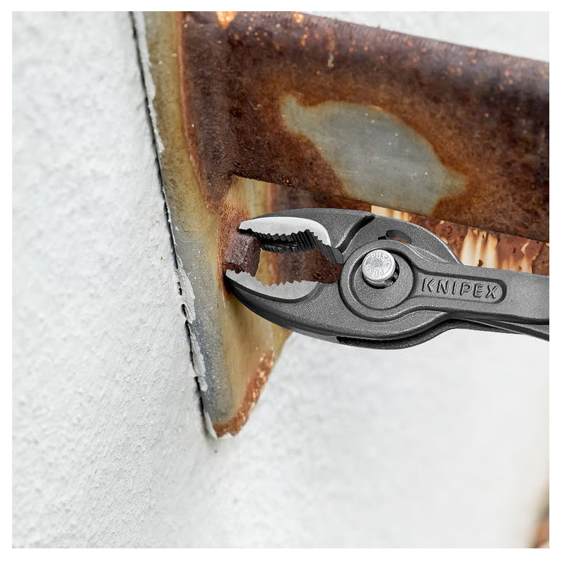 Kìm kẹp chuyên dụng mở ốc gỉ, sét dòng TwinGrip KNIPEX chiều dài từ 150mm - 250mm, mạ đen nhám, tay cầm bọc nhựa kháng dầu mở