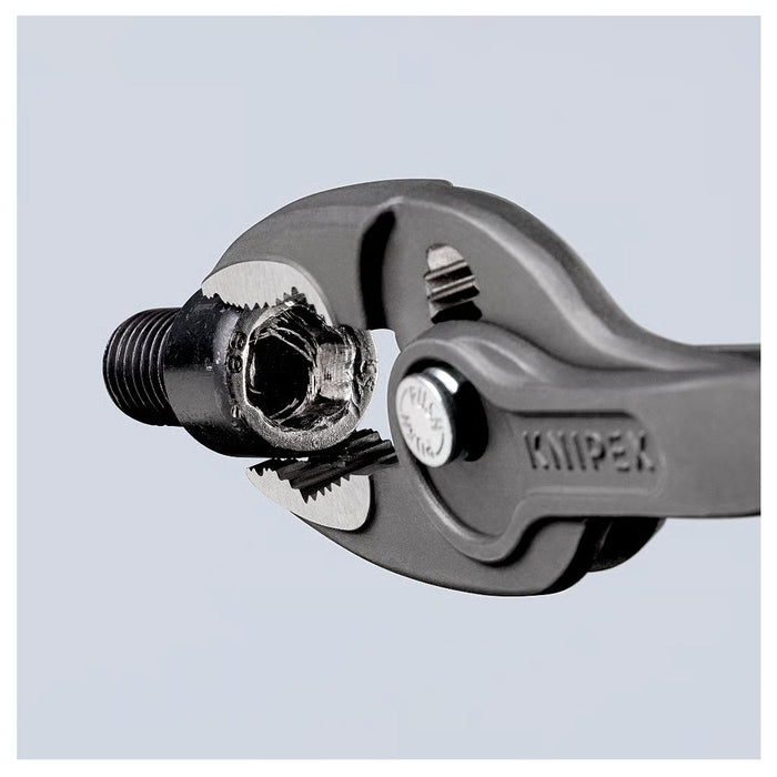 Kìm kẹp chuyên dụng mở ốc gỉ, sét dòng TwinGrip KNIPEX chiều dài từ 150mm - 250mm, mạ đen nhám, tay cầm bọc nhựa kháng dầu mở