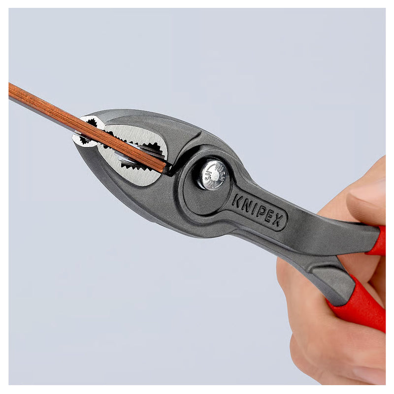 Kìm kẹp chuyên dụng mở ốc gỉ, sét dòng TwinGrip KNIPEX chiều dài từ 150mm - 250mm, mạ đen nhám, tay cầm bọc nhựa kháng dầu mở