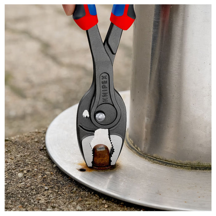 Kìm kẹp chuyên dụng mở ốc gỉ, sét dòng TwinGrip KNIPEX chiều dài từ 150mm - 250mm, mạ đen nhám, tay cầm bọc nhựa chống trượt