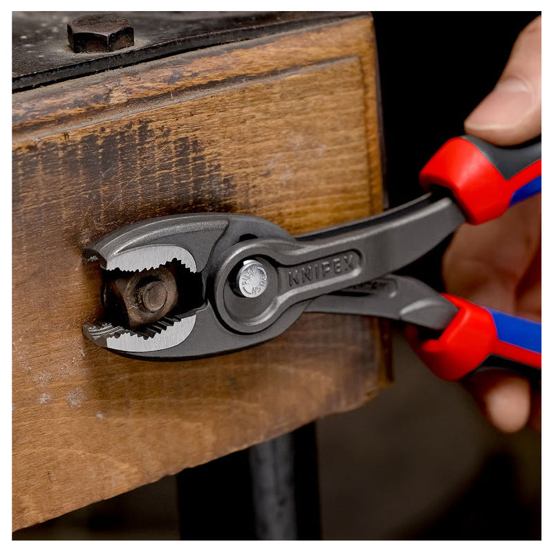 Kìm kẹp chuyên dụng mở ốc gỉ, sét dòng TwinGrip KNIPEX chiều dài từ 150mm - 250mm, mạ đen nhám, tay cầm bọc nhựa chống trượt