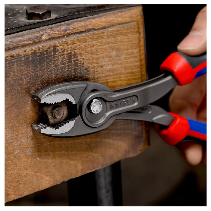 Kìm kẹp chuyên dụng mở ốc gỉ, sét dòng TwinGrip KNIPEX chiều dài từ 150mm - 250mm, mạ đen nhám, tay cầm bọc nhựa chống trượt