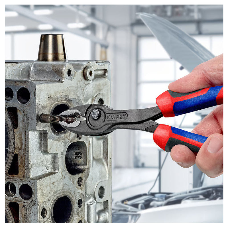 Kìm kẹp chuyên dụng mở ốc gỉ, sét dòng TwinGrip KNIPEX chiều dài từ 150mm - 250mm, mạ đen nhám, tay cầm bọc nhựa chống trượt