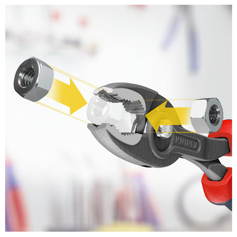 Kìm kẹp chuyên dụng mở ốc gỉ, sét dòng TwinGrip KNIPEX chiều dài từ 150mm - 250mm, mạ đen nhám, tay cầm bọc nhựa chống trượt