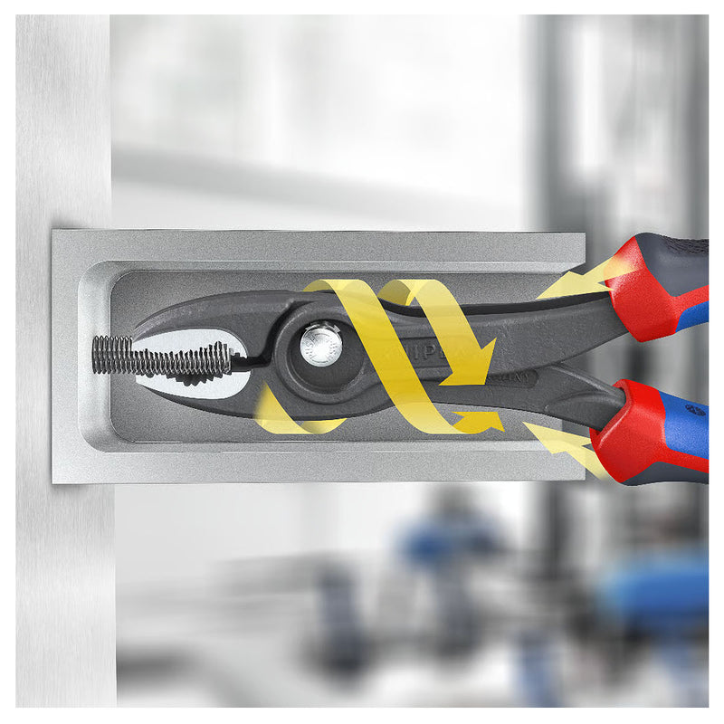 Kìm kẹp chuyên dụng mở ốc gỉ, sét dòng TwinGrip KNIPEX chiều dài từ 150mm - 250mm, mạ đen nhám, tay cầm bọc nhựa chống trượt