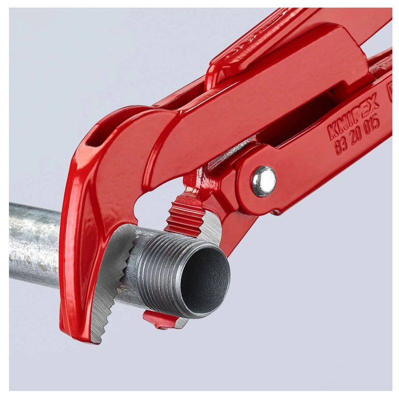 Mỏ lết răng, hàm cong 45° KNIPEX chiều dài từ 320mm - 570mm, sơn tĩnh điện màu đỏ