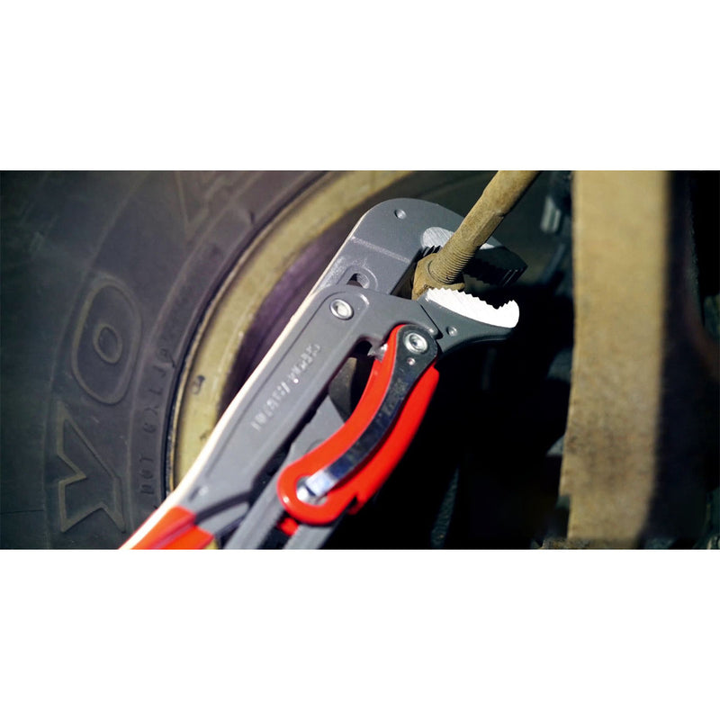 Mỏ lết răng điều chỉnh nhanh dòng S-Type KNIPEX chiều dài từ 330mm - 560mm, sơn tĩnh điện màu xám, bọc nhựa chống trượt