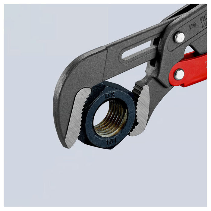 Mỏ lết răng điều chỉnh nhanh dòng S-Type KNIPEX chiều dài từ 330mm - 560mm, sơn tĩnh điện màu xám, bọc nhựa chống trượt