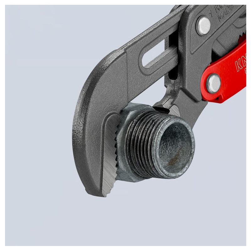Mỏ lết răng điều chỉnh nhanh dòng S-Type KNIPEX chiều dài từ 330mm - 560mm, sơn tĩnh điện màu xám, bọc nhựa chống trượt