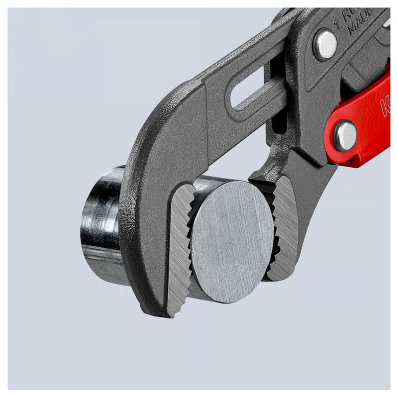 Mỏ lết răng điều chỉnh nhanh dòng S-Type KNIPEX chiều dài từ 330mm - 560mm, sơn tĩnh điện màu xám, bọc nhựa chống trượt