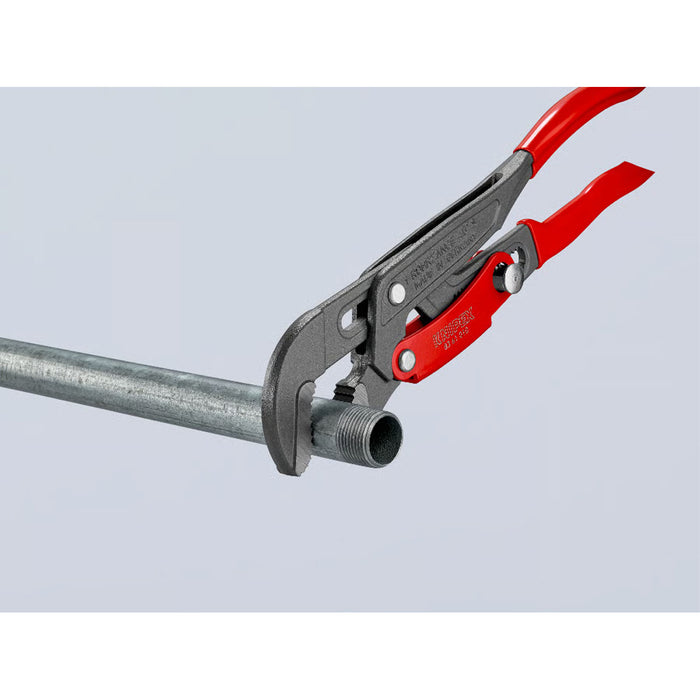 Mỏ lết răng điều chỉnh nhanh dòng S-Type KNIPEX chiều dài từ 330mm - 560mm, sơn tĩnh điện màu xám, bọc nhựa chống trượt
