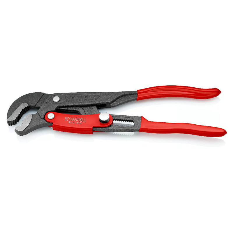Mỏ lết răng điều chỉnh nhanh dòng S-Type KNIPEX chiều dài từ 330mm - 560mm, sơn tĩnh điện màu xám, bọc nhựa chống trượt