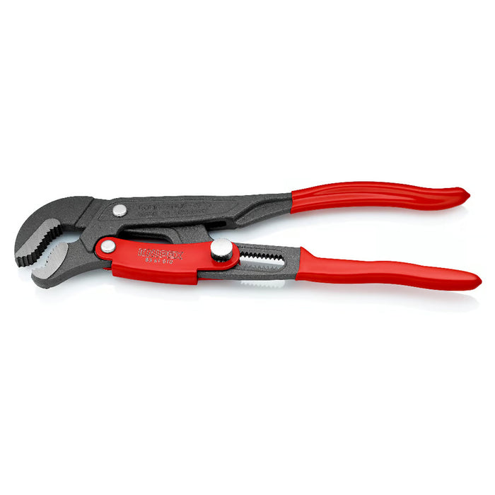 Mỏ lết răng điều chỉnh nhanh dòng S-Type KNIPEX chiều dài từ 330mm - 560mm, sơn tĩnh điện màu xám, bọc nhựa chống trượt