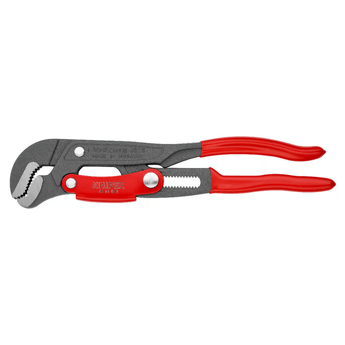 Mỏ lết răng điều chỉnh nhanh dòng S-Type KNIPEX chiều dài từ 330mm - 560mm, sơn tĩnh điện màu xám, bọc nhựa chống trượt