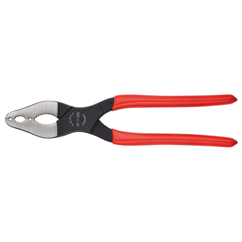 Kìm chuyên dùng mở ốc trong khe hẹp KNIPEX 84 11 200 chiều dài 200mm, mạ đen nhám, tay cầm bọc nhựa