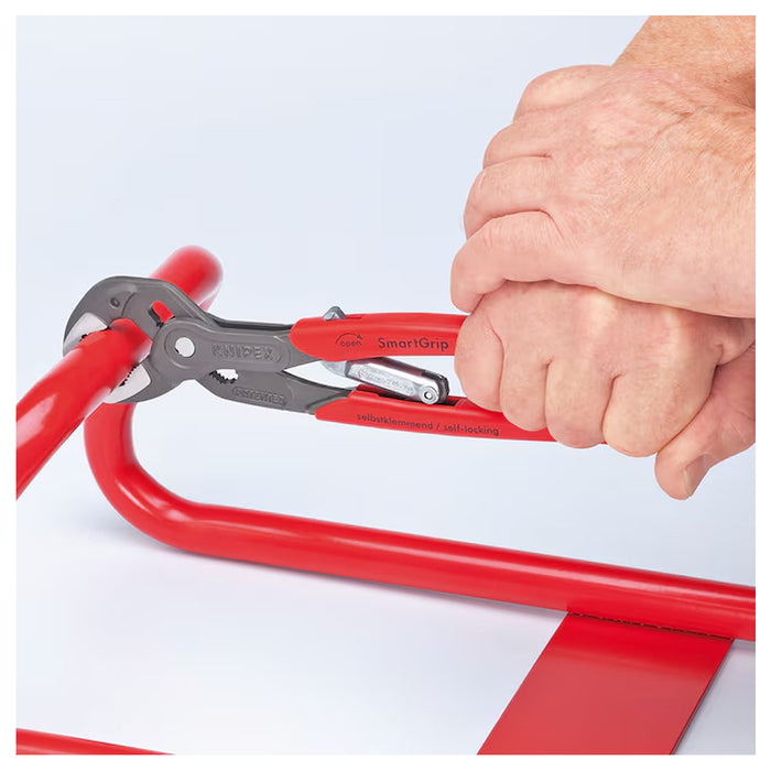 Kìm mỏ quạ tự động dòng SmartGrip KNIPEX 85 01 250 chiều dài 250mm, mạ đen nhám, tay cầm bọc nhựa chống trượt