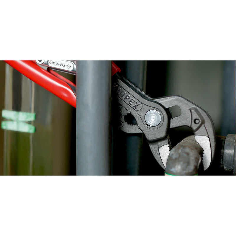 Kìm mỏ quạ tự động dòng SmartGrip KNIPEX 85 01 250 chiều dài 250mm, mạ đen nhám, tay cầm bọc nhựa chống trượt