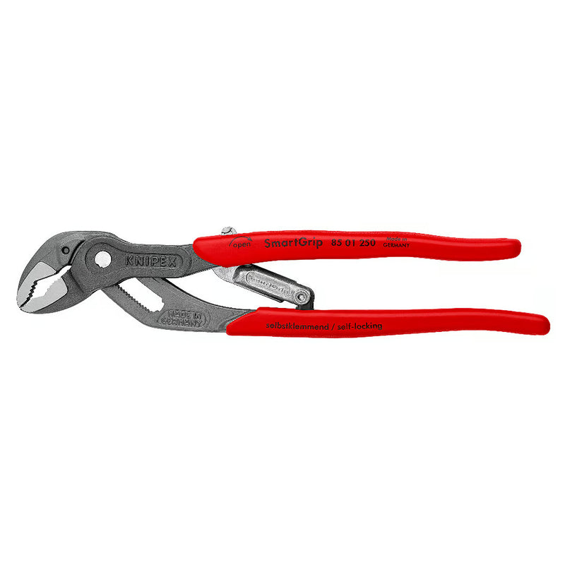 Kìm mỏ quạ tự động dòng SmartGrip KNIPEX 85 01 250 chiều dài 250mm, mạ đen nhám, tay cầm bọc nhựa chống trượt