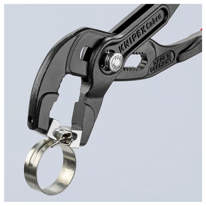 Kìm mỏ quạ, chuyên dùng tháo lắp cổ dê KNIPEX chiều dài từ 180mm - 250mm, mạ đen nhám, tay cầm bọc nhựa chống trượt