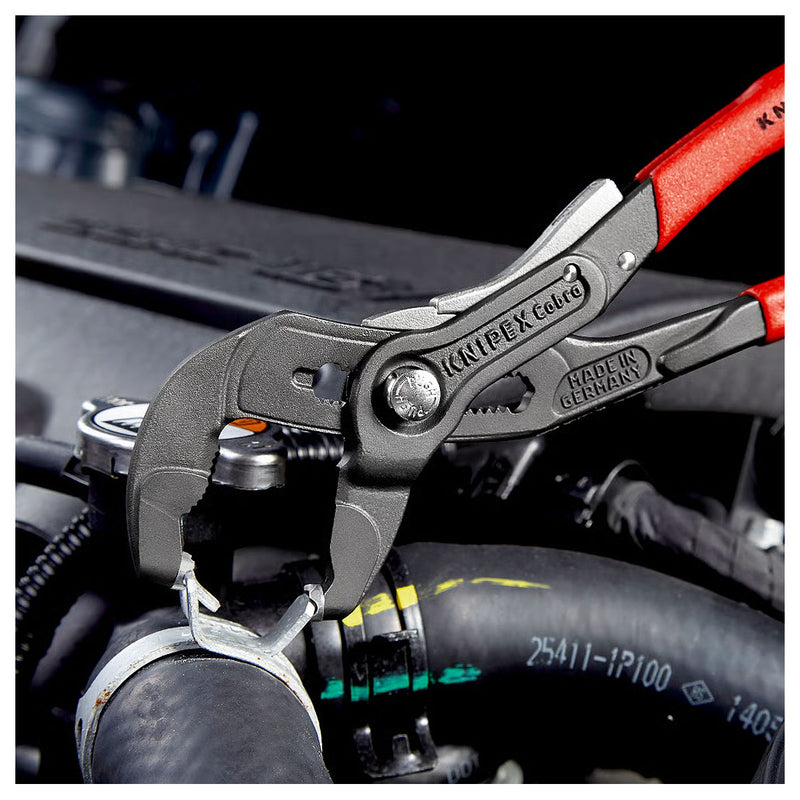 Kìm mỏ quạ, chuyên dùng tháo lắp cổ dê có lẫy khóa hàm KNIPEX 85 51 250 AF chiều dài 250mm, mạ đen nhám, tay cầm bọc nhựa chống trượt