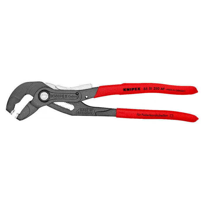 Kìm mỏ quạ, chuyên dùng tháo lắp cổ dê có lẫy khóa hàm KNIPEX 85 51 250 AF chiều dài 250mm, mạ đen nhám, tay cầm bọc nhựa chống trượt