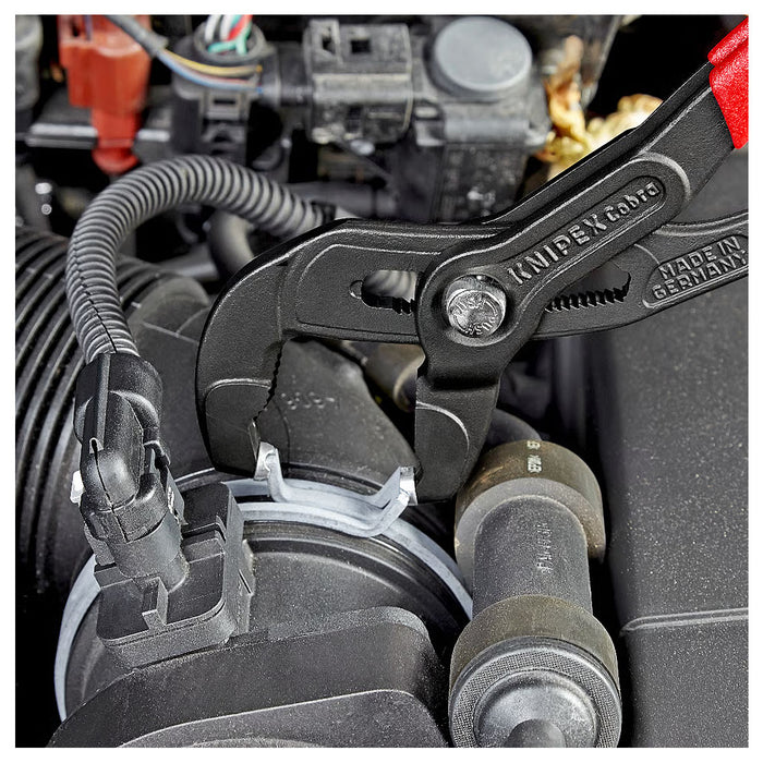 Kìm mỏ quạ, chuyên dùng tháo lắp cổ dê KNIPEX chiều dài từ 180mm - 250mm, mạ đen nhám, tay cầm bọc nhựa chống trượt