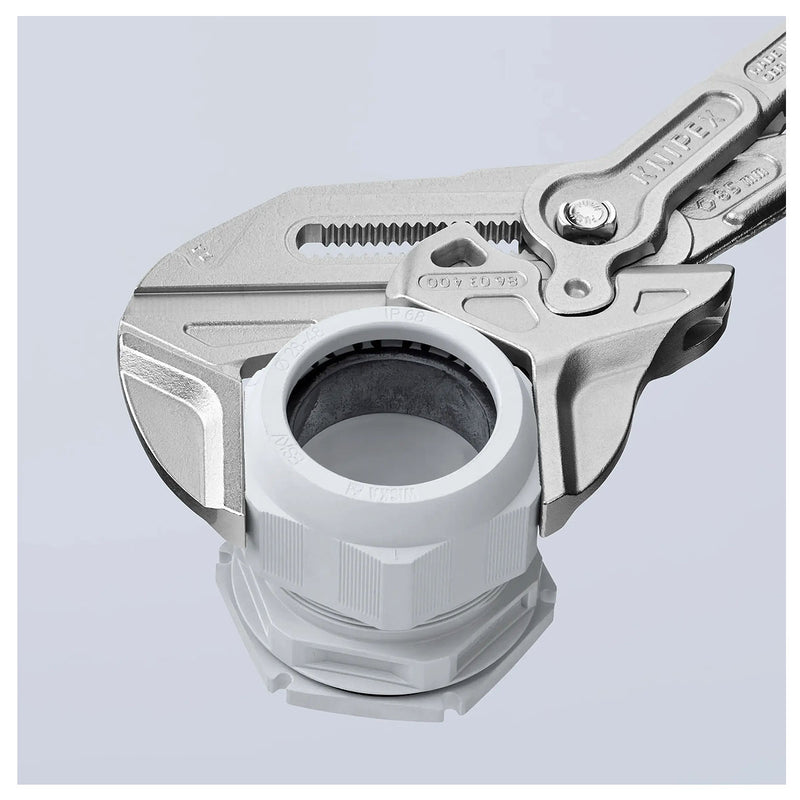 Kìm mỏ quạ cở lớn KNIPEX 86 03 400 chiều dài 400mm, mạ Chrome, tay cầm bọc nhựa kháng dầu mở