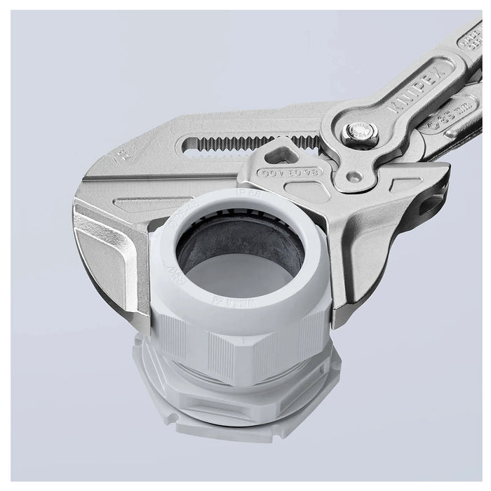 Kìm mỏ quạ cở lớn KNIPEX 86 03 400 chiều dài 400mm, mạ Chrome, tay cầm bọc nhựa kháng dầu mở