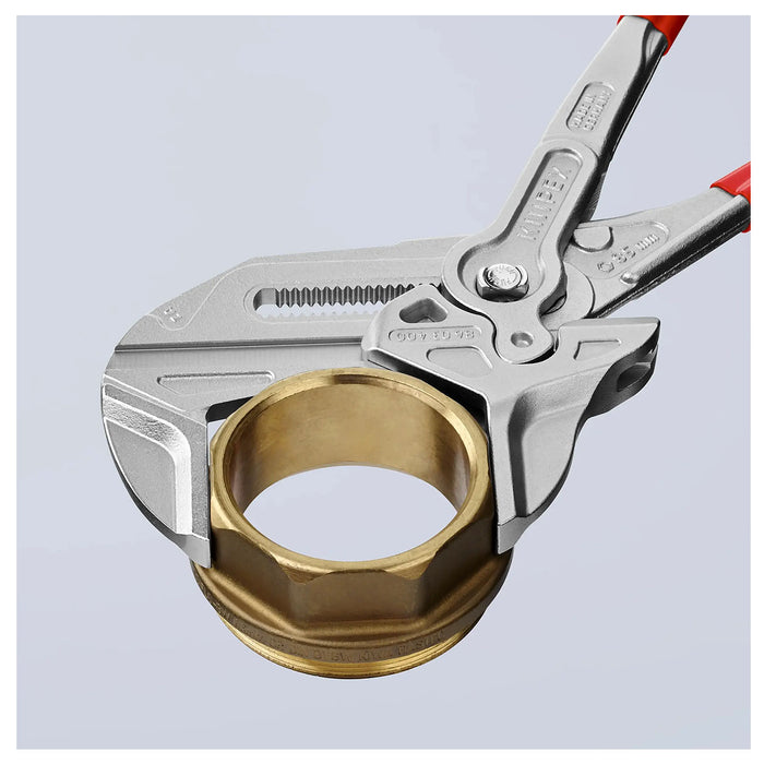 Kìm mỏ quạ cở lớn KNIPEX 86 03 400 chiều dài 400mm, mạ Chrome, tay cầm bọc nhựa kháng dầu mở