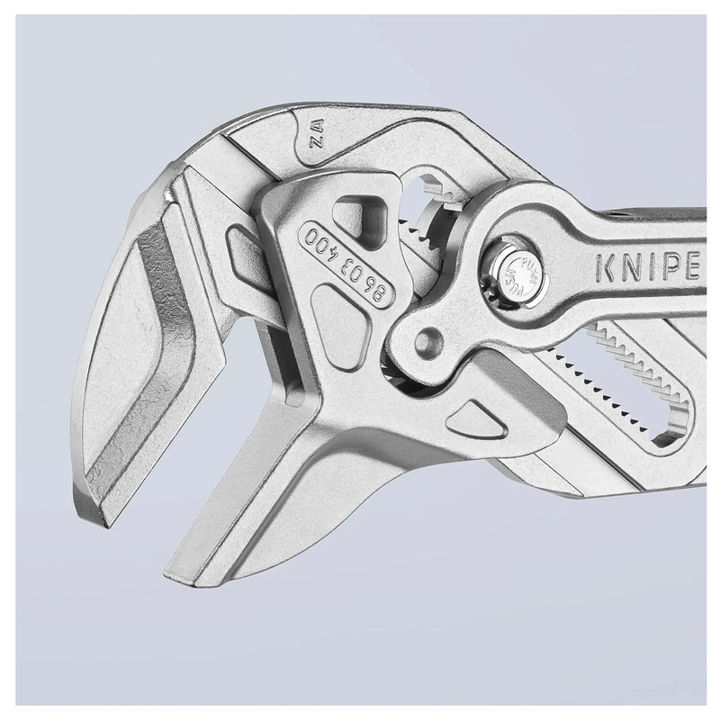 Kìm mỏ quạ cở lớn KNIPEX 86 03 400 chiều dài 400mm, mạ Chrome, tay cầm bọc nhựa kháng dầu mở