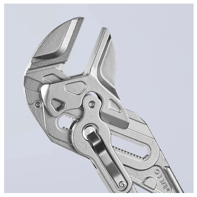 Kìm mỏ quạ cở lớn KNIPEX 86 03 400 chiều dài 400mm, mạ Chrome, tay cầm bọc nhựa kháng dầu mở