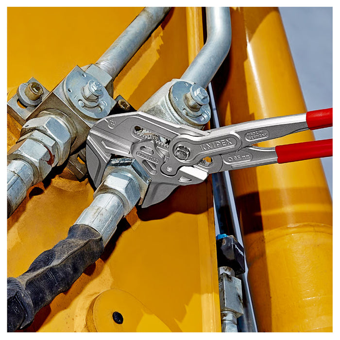 Kìm mỏ quạ cở lớn KNIPEX 86 03 400 chiều dài 400mm, mạ Chrome, tay cầm bọc nhựa kháng dầu mở