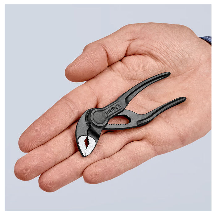 Kìm mỏ quạ mini dòng Cobra KNIPEX 87 00 100 chiều dài 100mm, mạ đen nhám