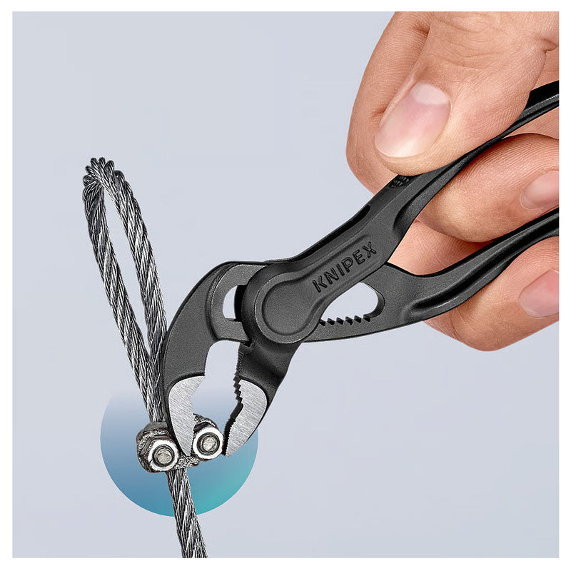 Kìm mỏ quạ mini dòng Cobra KNIPEX 87 00 100 chiều dài 100mm, mạ đen nhám