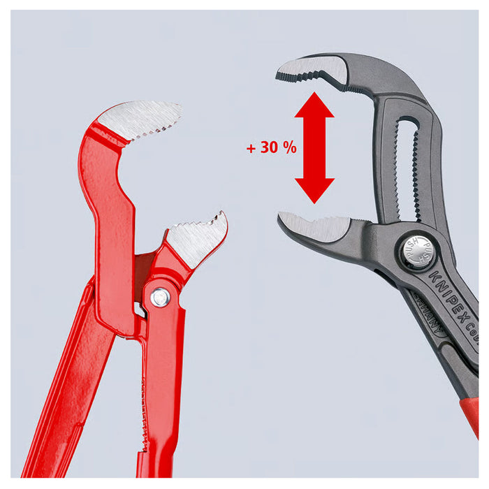 Kìm mỏ quạ dòng Cobra High-Tech KNIPEX chiều dài từ 125mm - 300mm, mạ đen nhám, tay cầm bọc nhựa chống trượt