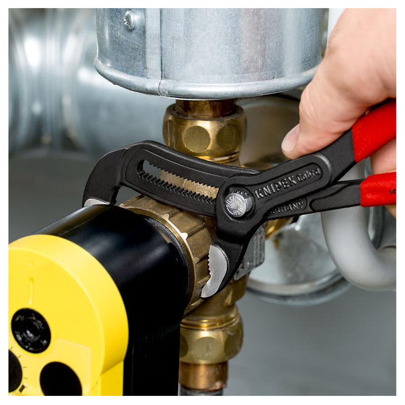 Kìm mỏ quạ dòng Cobra High-Tech KNIPEX chiều dài từ 125mm - 300mm, mạ đen nhám, tay cầm bọc nhựa chống trượt