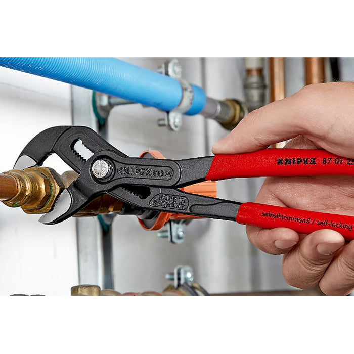 Kìm mỏ quạ dòng Cobra High-Tech KNIPEX chiều dài từ 125mm - 300mm, mạ đen nhám, tay cầm bọc nhựa chống trượt