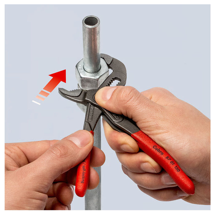 Kìm mỏ quạ dòng Cobra High-Tech KNIPEX chiều dài từ 125mm - 300mm, mạ đen nhám, tay cầm bọc nhựa chống trượt