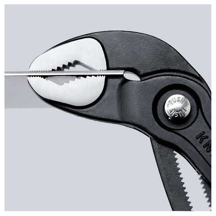 Kìm mỏ quạ dòng Cobra High-Tech KNIPEX chiều dài từ 125mm - 300mm, mạ đen nhám, tay cầm bọc nhựa chống trượt