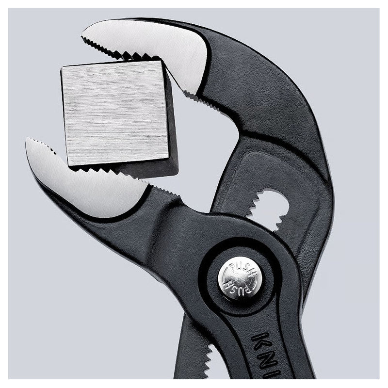 Kìm mỏ quạ dòng Cobra High-Tech KNIPEX chiều dài từ 125mm - 300mm, mạ đen nhám, tay cầm bọc nhựa chống trượt